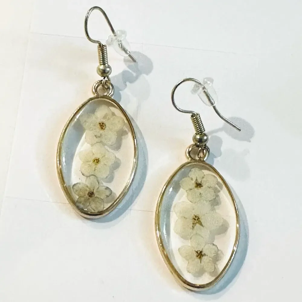 Dried Flowers Drop Earrings